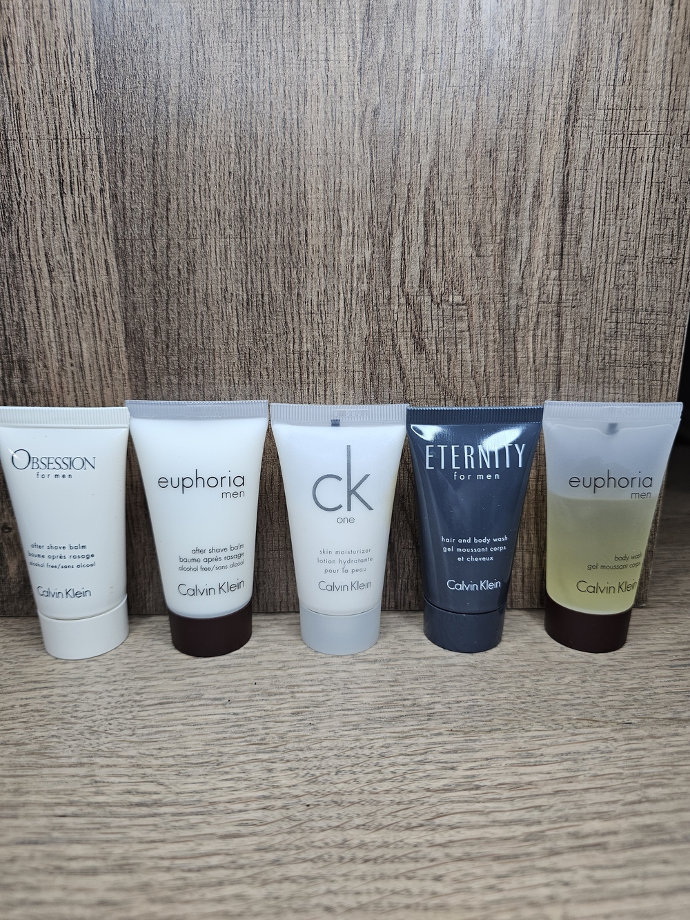 Calvin Klein Men Travel Size Toiletries Set - White, Black, Olive